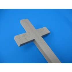 Krzyż prosty drewniany jasny brąz 25 cm TB